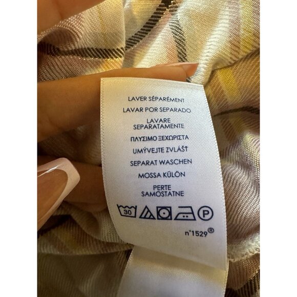 Chaps V Neck Long Sleeve Flannel Shirt Size Small Modern Designer Hiking Outdoor - Picture 12 of 16